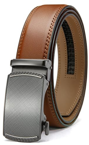 CHAOREN Cinturones Hombre, Cinturón Hombre Cuero Agujeros Ancho 35mm, Encaja en Cualquier Lugar