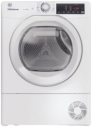 Hoover H-DRY 350 HRE H9A3TE-80/N Wifi Connected 9Kg Heat Pump Tumble Dryer - White - A+++ Rated