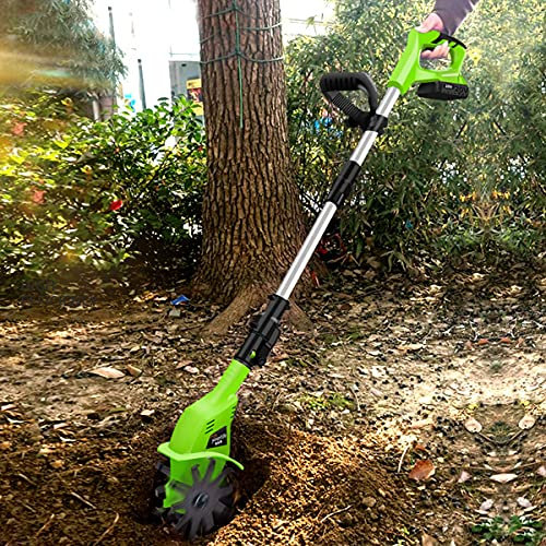 ZHJOPP Motozappa, Piccola rotavator, motozappa elettrica a Batteria da 20 V con Batteria al Litio Ricaricabile da 4000 mAh e Caricabatterie, motozappa Portatile