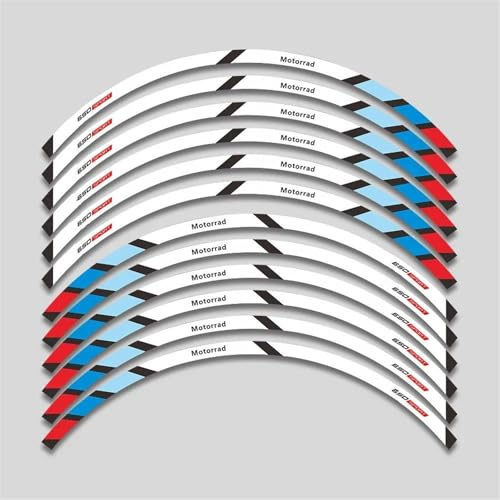 QIBBEI Pegatinas decoración vehículos Adhesivo Reflectante para Llanta De Motocicleta, Cinta De Rayas para Llanta, Accesorios para B&MW C 650sport C650 Sport(Style 9)