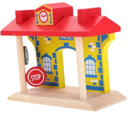 Toddmomy Eisenbahnschienen Holzbahn-Set Puzzle-Spielzeug Mit Gleisverbinder Und Zubehör Für Junge Mädchen Jungen Und Mädchen Geeignet Für Tischeisenbahn-Modelle