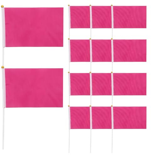 Toyvian Lot De 100 Petits Drapeaux À Main Résistants À L'Usure 11.02X8.27 Pouces Drapeaux À Agiter Pour Décoration Jardin Fêtes Événements Extérieur