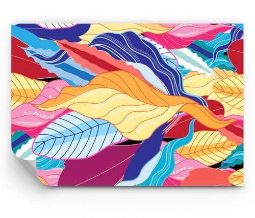 ARTTOR Papel pintado de papel no tejido Standard - Patrón Hojas Colorido - 150x105 cm - Fotomurales XXL Moderna Decorativos Murales Papel tapiz fotográfico Dormitorio Para la sala - WF1AA150x105-4269