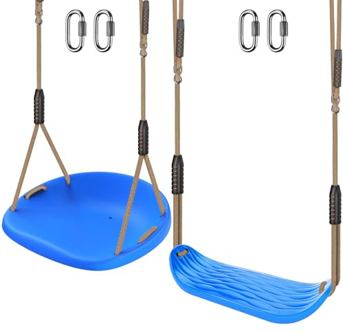 SELEWARE Schaukel Outdoor Kinder Schaukelsitz Set - Indoor Erwachsene Swing Babyschaukel Garten Kinderschaukel Höhenverstellbar Schaukeln mit rutschfest Verstellbare Seil Schaukelbrett