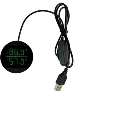 Lastdaytime Digital Reptile Thermometer Hygrometer with USB Rechargeable Design, Accurate Temperature and Humidity Gauge for Vivariums(℉)