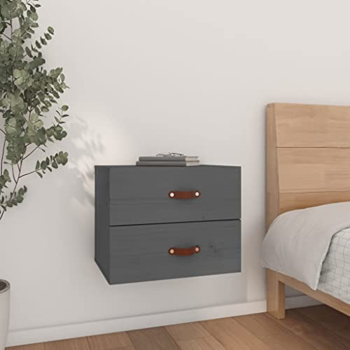 Frdhee Armoire de rangement, armoire de couloir, table de chevet murale, grise, 50 x 36 x 40 cm, pour bureau à domicile, chambre à coucher, garage, montage facile