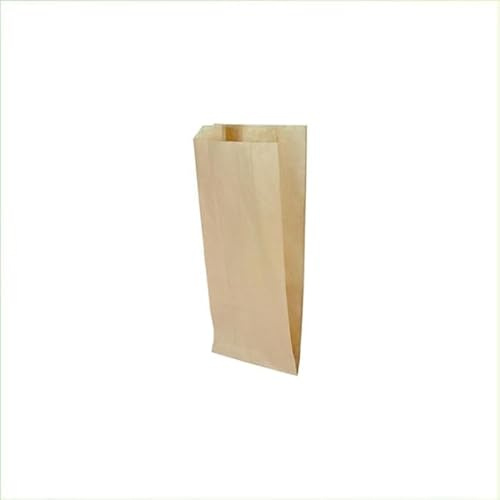 Kimicart® 1000 Sacchetti di carta per alimenti colore Avana, misura 12x26 cm, buste in carta kraft per Trasporto di Cibi e Oggetti