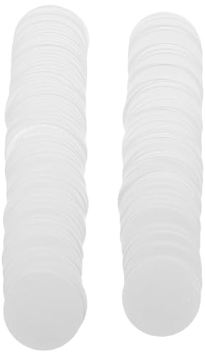 INOOMP Feuilles de Séchage Alimentaire 100 Pcs 5 Cm Rondes Transparentes en Fibres Végétales Alimentaires, Déshydratant Absorbant L'humidité pour Bocaux, la Cuisine et Stockage