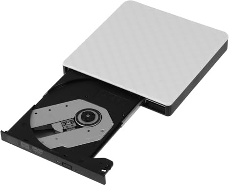 DEEPCRAFF Masterizzatore Dvd Esterno USB per Laptop e Lettore CD Dvd Portatile con Design Elegante Motivo Diamante Plug And Play senza Alimentazione Esterna Compatibile Tv