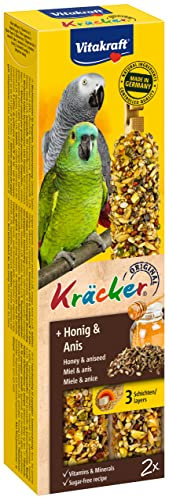 Vitakraft Vogelsnack Papageien Kräcker Honig und Anis 2x 2 St