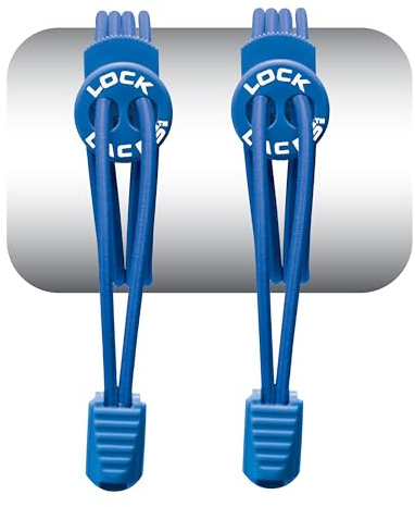 LOCK LACES (Elastic Shoelace and Fastening System) (Blue)