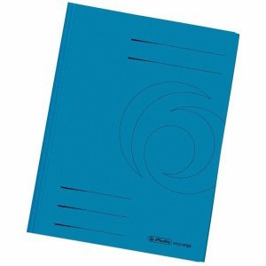 Herlitz 10 x Einschlagmappe A4 Recycling intensiv blau