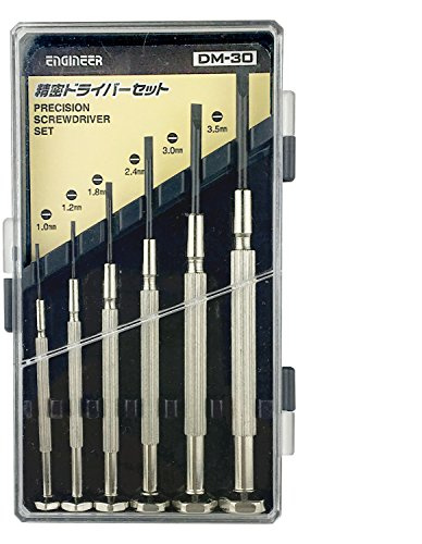 6 pièces Tournevis de précision, Mini Tailles, logement Tête/Conseils avec Custom Coque rigide. ingénieur Dm-30
