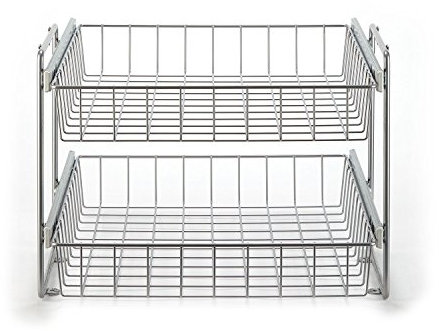 stauraum-shop Schrankauszug Korb Kombisystem für 50er Schrank, 2 etagig