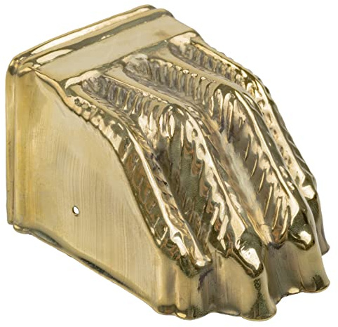 Large Stamped Brass Furniture Leg Claw Feet | Toe Cap to Protect Feet of Table, Dresser, Sofa | Antique Furniture Reproduction Hardware | UA-377-TCPB (4)