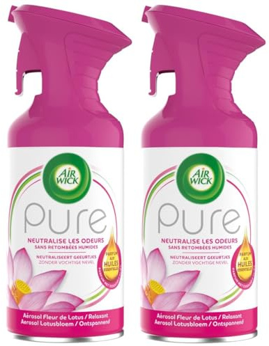 AIR WICK - Lote de 2 ambientadores relajantes perfumados con aceites esenciales, 250 ml