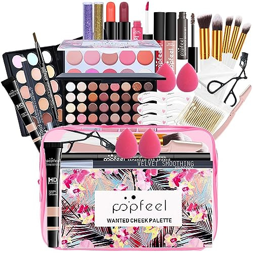 FantasyDay Calendario dell'Avvento 2025 Beauty, Kit di Bellezza Cosmetici Kit per Occhi, Viso e Labbra - Set di Trucchi con Correttore, Rossetti, Lucidalabbra, Palette Ombretti, Mascara, Trousse, Fard