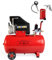 AMC Compressore ad aria da 50 litri pressione 8 bar elettrico coassiale 2 Hp incluso Kit Accessori salva spazio motore potente termicamente silenziato protetto con Carcassa esterna in alluminio