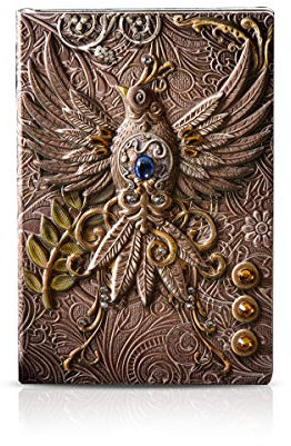 PORRASSO Vintage Leder Notizbuch A5 Wasserdicht Tagebücher Reisetagebuch Geprägt Diary Journal Geschenk für Männer Frauen Kinder Jungen 100 Blatt 21.5x14.5 CM Bunt