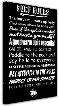 DECLINA, Deko-Bild, Wanddekoration, Leinwand, Surf Rules, 100 x 150 cm