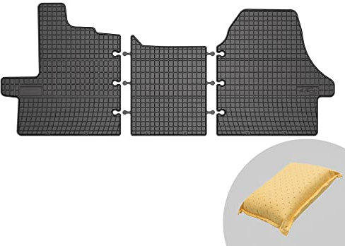 FROGUM El Toro Gummimatten Ganzjähriges-Set von Autofussmatte Auto Fußmatten für Citroën Jumper II 2006 -, für Fiat Ducato III type 250 2006 -, für Peugeot Boxer II 2006 - | Beständiges Gummi Material