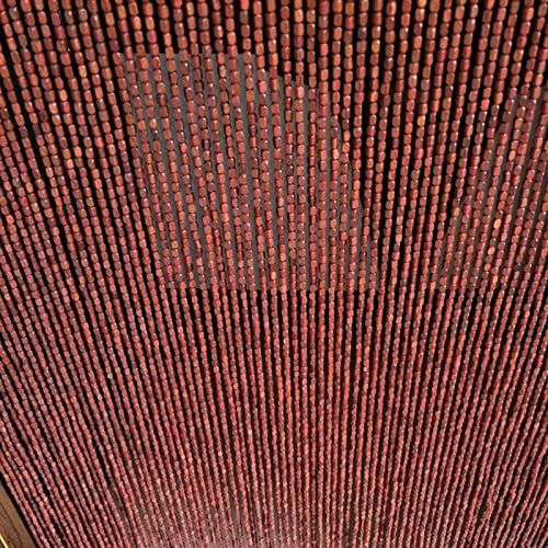 NLUMEC Fadenvorhang Perlenvorhang Raumteiler Hängender, Holzperlenvorhang Tür Holz Bambus, Türvorhang Perlen Hängend Panel, Tür Vorhang Dekorative Sichtschutz für Schlafzimmer Wohnzimmer Wandschrank