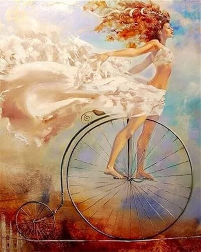 TOCAVE Malen nach Zahlen Ölgemälde nach Zahlen DIY Erwachsene Mädchen Hand Pain Kit Leinwand Ölgemälde Portrait Home Decoration Artwork 40x50cm