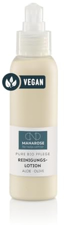 MANAROSE Reinigungslotion Aloe Olive I porentiefe Reinigung I geeignet für alle Hauttypen I vegan I 125 ml Lotion für Damen & Männer I zertifizierte BIO-Kosmetik
