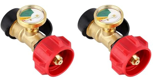 SUNXUE 2X Propantankanzeige Füllstandsanzeiger Lecksucher Gasdruckmesser, Universell für Gasgrill, Laterne, Heizung