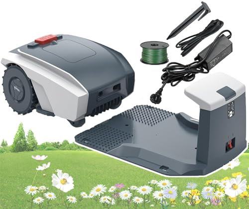 CYTBEK Fully Automatic Intelligent Lawn Mower, APP Path Planning and Automatic Charging, Garden Lawn Mower, 2-5Cm Trimming Height, Safety Protection Device, For Lawn/Garden