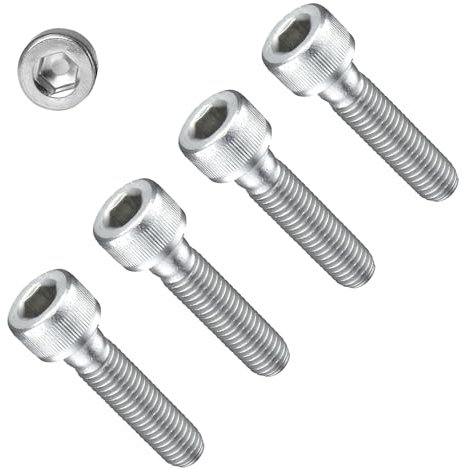 TERF® M10 X 25mm Hex Socket Cap Head Machine Screws High Tensile Grade 12.9 Machine Screw M10 (10mm) X 25mm Allen Key Hexagonal Socket Cap Bolts - Pack of 4