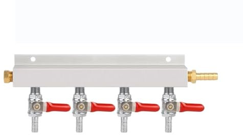 AQXYYWEI Collecteur de gaz 5/16 pouces, distributeur de clapet anti-retour barbelé, distributeur de gaz