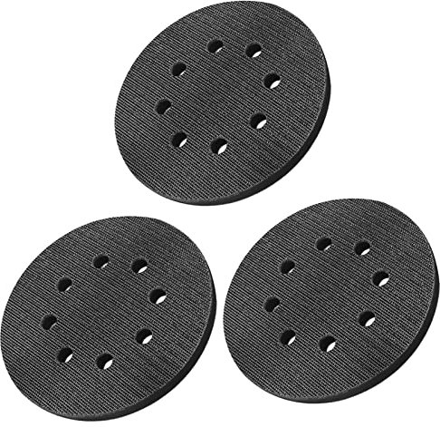 SZTVECFW 125 mm weiches Schwamm-Interface-Pad, 8 Löcher, Schaumstoff-Schleifpads for staubfreien 5-Zoll-Exzenterschleifer, schlagfestes Geräuschreduzierungskissen, Klett-Polierpad(Pack of 3)