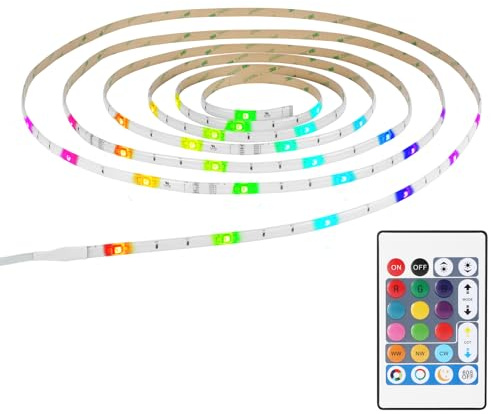 SYLVANIA LED Streifen 2 Meter | selbstklebend | 16 Mio. Farben + Warm - Tageslichtweiß | dimmbar | 24 LEDs | Stripe kompatibel mit App, Alexa, Siri