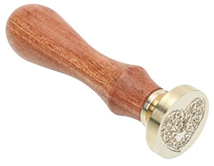 SEWOART Valentine's Day Vintage Seal Stamp Für Hand Account Holzgriff Herzmotiv Perfektes Für Handwerk Und Briefe