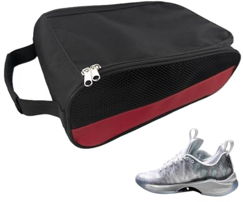Sportschuhbeutel, Schuhbeutel mit Reißverschluss | Gepolsterte Reise-Schuhtasche,wasserdichte, belüftete Schuhtragetaschen mit Reißverschluss und Tragegriff Oben für Golf, Tennis, Fußball