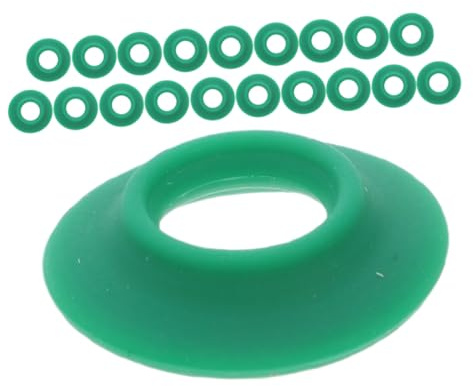 MAGICLULU 20pcs Silicone Replacement Gasket Rings for Beverage and Beer Bottles, Leak-proof Swing Top Bottle Caps with Green Sealing Rings, Easy to Use and Versatile for Home Brewing