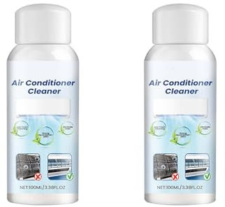 Spray nettoyant pour climatiseur, agent nettoyant en mousse pour climatiseur, 100 ml, agent de nettoyage à bulles tout usage, agents de nettoyage et de rafraîchissement (100 ml, 2)