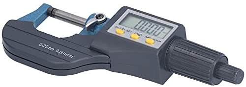 Fdit Micromètre Numérique 0,00005 Pouces / 0,001 Mm Résolution Épaisseur Mesurer L'outil pour les Mesures de Précision