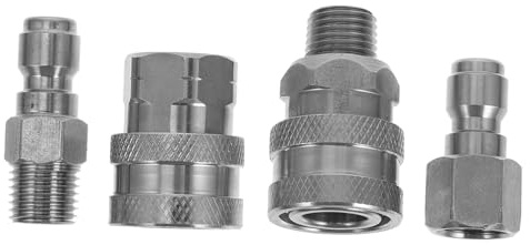 WEKADRIN Stainless Steel Quick Connect Hose Adapter for High Pressure Washer Corrosion Resistant Fittings with Internal External Threads Precision Machined for Leak Garden Hose Connections