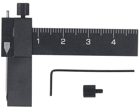 Modelo de trazador paralelo equidistante, regla de trazado isométrica ajustable, herramienta de tallado para fabricación de modelos (Negra)