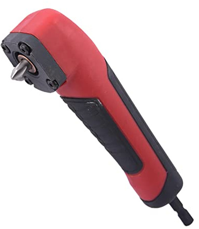 Right Angle Drill Bit Corner Adapter, Right Angle Impact Driver for 18V Electric Screwdriver Repair 90 Degree Corner Device ABS Handle Electric Screwdriver Socket Holder Drill Attachment(Red)
