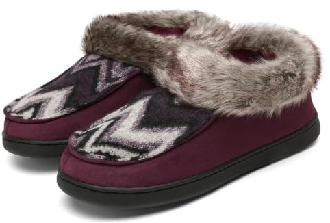 Mishansha Zapatillas Case Mujer Cálido Peluche Invierno Púrpura 36 EU