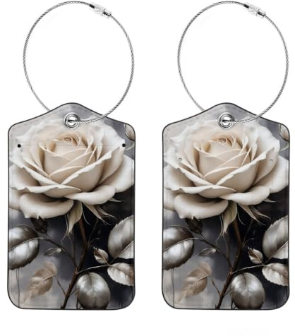 Set di 2 etichette per bagagli, valigie e borsette, accessori da viaggio per bagagli registrati, bagagli a mano e borse (Color320)
