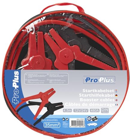 ProPlus Câbles de démarrage - Homologué TÜV/GS approuvé - 35 mm² - 4,5 m - Max. 480 A