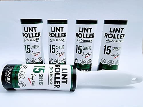 LINT ROLLER 5 REFILLS FLUFF HAIR REMOVER REMOVAL