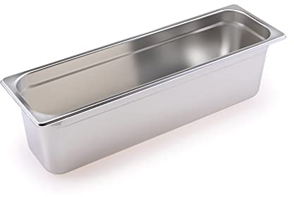 TeknoStahl GN Behälter Gastronorm 2/4 Edelstahl (150 Millimeter)
