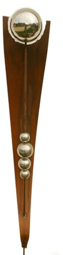 Gartendekoshop24 Gartendeko, Gartenstecker aus Rost, 200 cm Carola mit 5 Edelstahlkugeln
