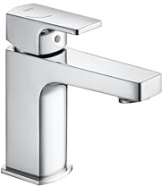 Roca,L90,Grifería monomando compacto para lavabo con desagüe click-clack y cuerpo liso, Cold Start,A5A3B01C00