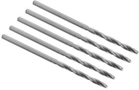 ENT 50025 5 pezzi HSS-G Punta premium per legno con Ø 2,5 mm, lunghezza di lavoro 29 mm, lunghezza totale 56 mm